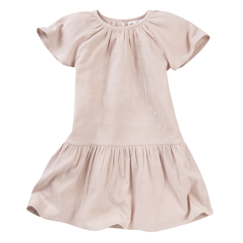Musselin Kleid - rosa